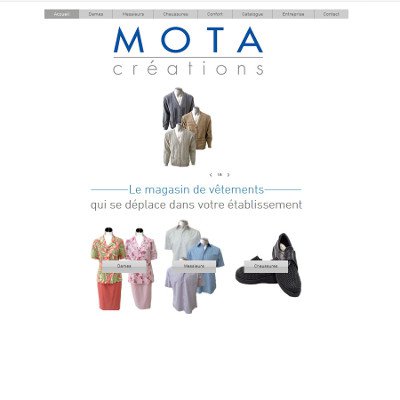 Cr&eacute;ations Mota projet Wix